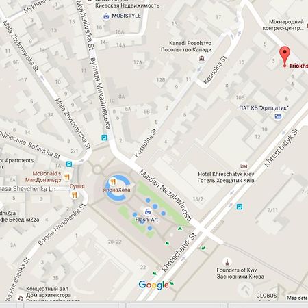 קייב Apartment On Triokhsviatytelska מראה חיצוני תמונה
