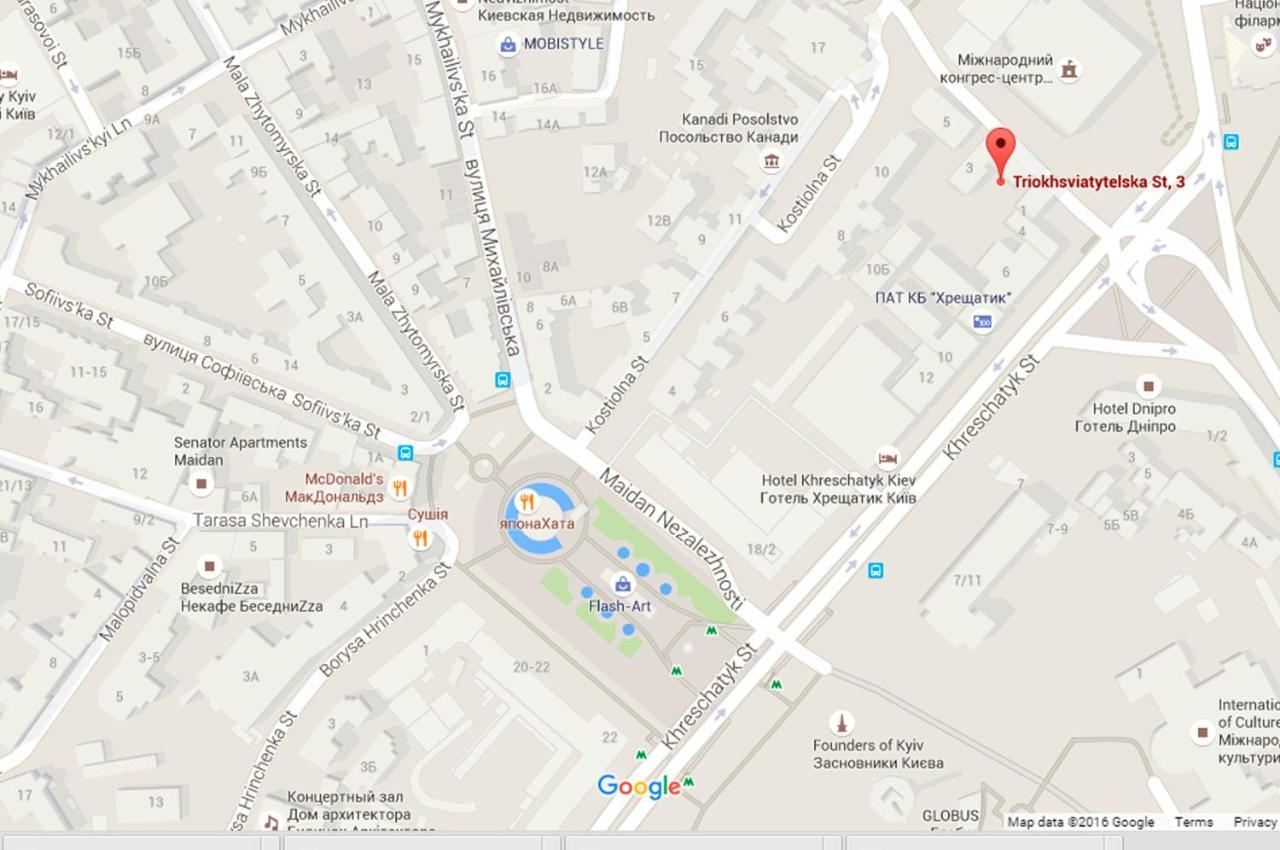 קייב Apartment On Triokhsviatytelska מראה חיצוני תמונה